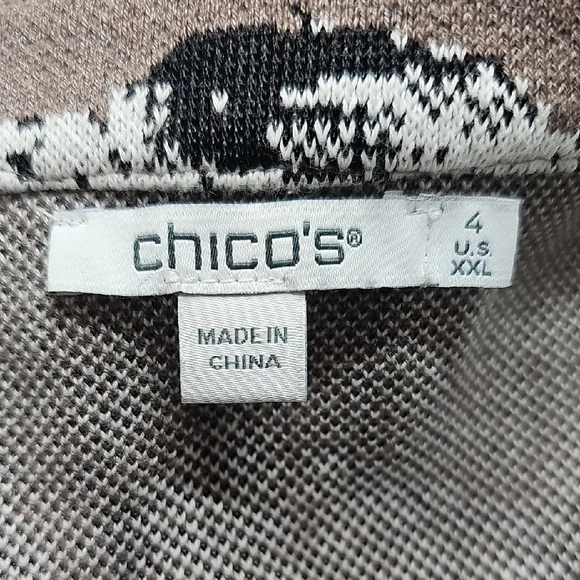 Chico's Black and White Floral Blazer - Picture 9 of 11